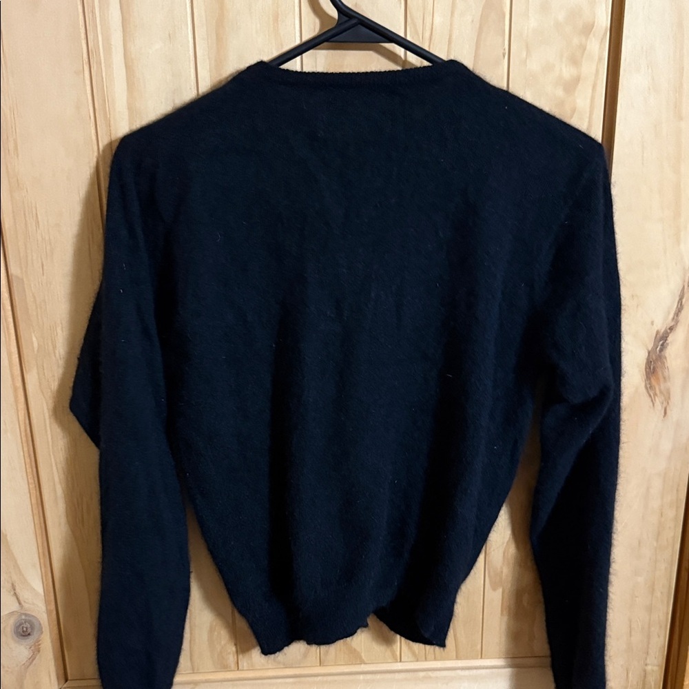 Express Tricot Women's Elegant Black Cardigan button up - Picture 3 of 5